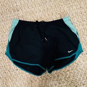 Nike Drifit Running Shorts, Size Medium, Black and Blue